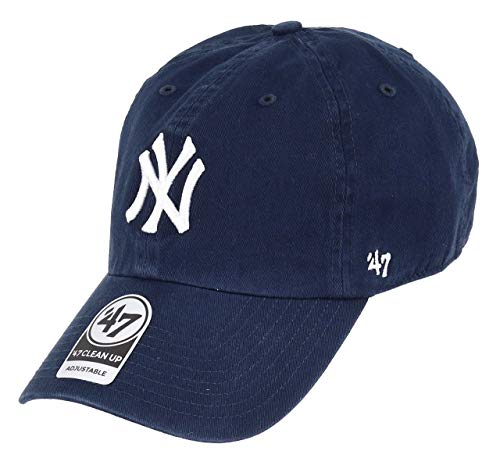 MLB New York Yankees Men’s ’47 Brand Home Clean Up Cap, Navy, One-Size