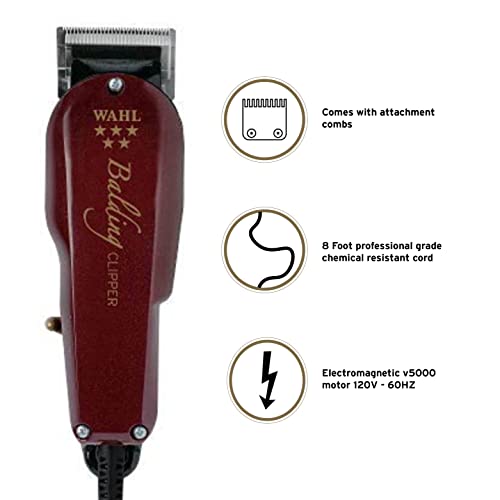 Wahl Professional 5-Star Balding Clipper with V5000+ Electromagnetic Motor and 2105 Balding Blade for Ultra Close Trimming, Outlining and for Full Head Balding for Professional Barbers – Model 8110 | The Storepaperoomates Retail Market - Fast Affordable Shopping