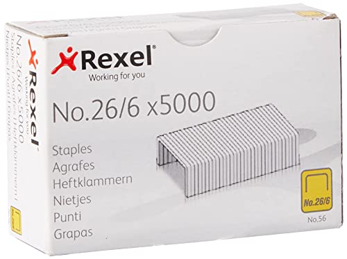 Rexel No.56 Staples 26/6 mm – Pack of 5000