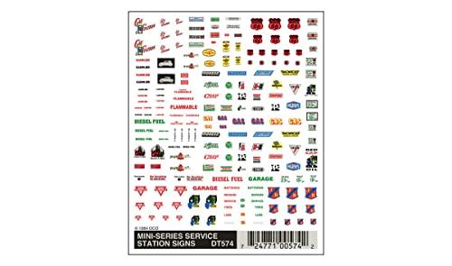Woodland Scenics Dry Transfer Decals Mini Series Service Station Signs