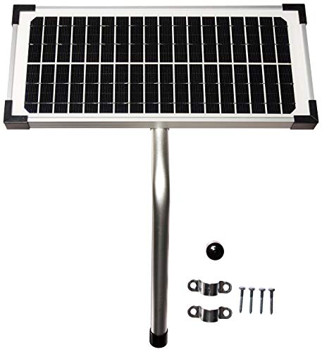 10 Watt Solar Panel Kit (FM123) for Mighty Mule Automatic Gate Openers,Black Cell