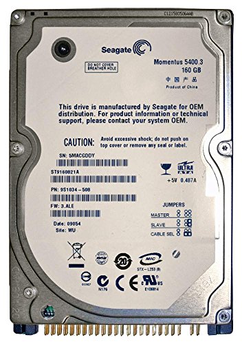 Seagate Momentus 5400.3 160 GB,Internal,5400 RPM,2.5″ (ST9160821A) Hard Drive