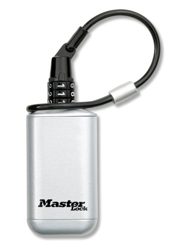 Master Lock Lock Box, Preset Combination Portable Key Safe with 6 in. Cable Lanyard, 5408D