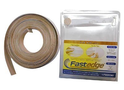 FastCap FastEdge Peel & Stick Edge Tape 250′ Roll PVC Hardrock Maple