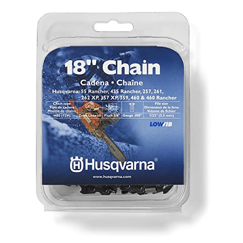Husqvarna Chainsaw Chain 18″ .050 Gauge 3/8 Pitch Low Kickback Low-Vibration