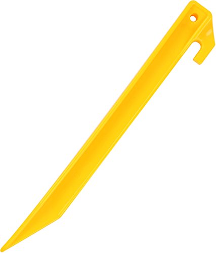 Army Universe Bright Yellow 9″ Durable Plastic Tent Pegs Spikes Hook 240-Pack