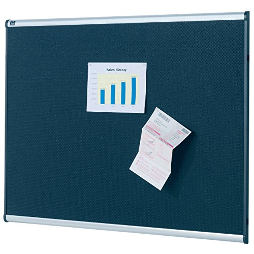 Quartet Embossed Bulletin Board, Hi-Density Foam, 72″ x 48″, Aluminum Frame, Black/Gray (B347A)