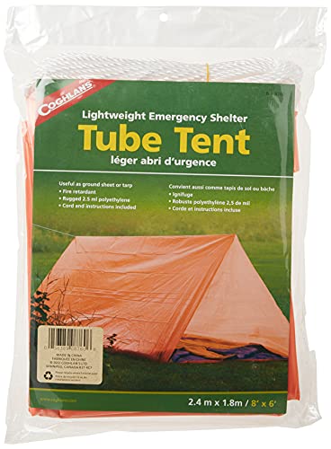 Coghlan’s Emergency Tube Tent Orange ,8′ x 5′ x 2.5′