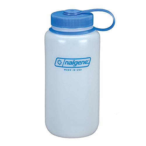 Nalgene HDPE Wide Mouth BPA-Free Water Bottle, 32 oz ,Blue