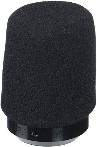 Shure A2WS Locking Microphone Windscreen – Reduces Unwanted Breath and Wind Noise, Black – Compatible with SM57 and 545 Series Mics (A2WS-BLK)