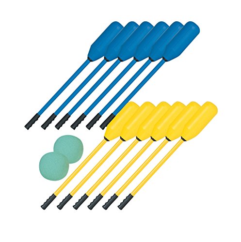 Champion Sports Soft Polo Set, Blue/Yellow, 24″ L Sticks