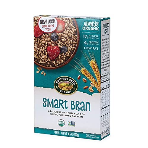 Nature’s Path Organic Smart Bran Cereal, 10.6 Ounce, Non-GMO, 17g Fiber, 4g Protein