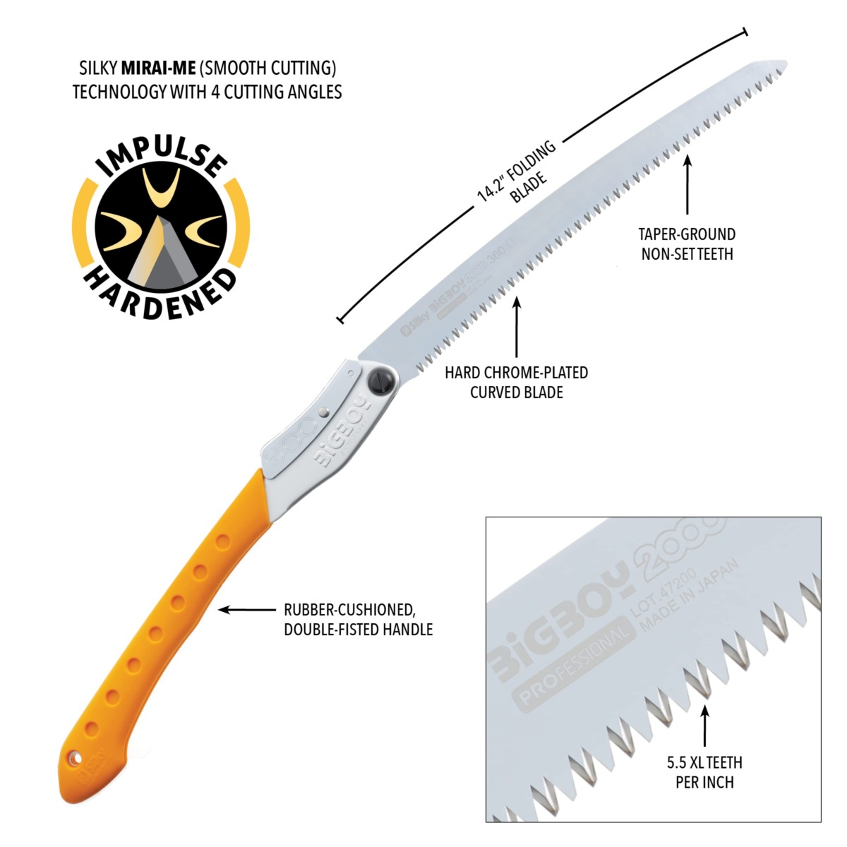 Silky Professional BIGBOY 2000 Folding Saw XL Teeth (356-36) | The Storepaperoomates Retail Market - Fast Affordable Shopping