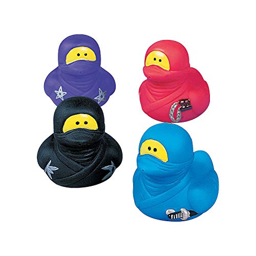 Fun Express Ninja Rubber Ducks, Duckies, 12 Pieces, Birthday Parties, Karate School, Treasure Chest Supplies | The Storepaperoomates Retail Market - Fast Affordable Shopping