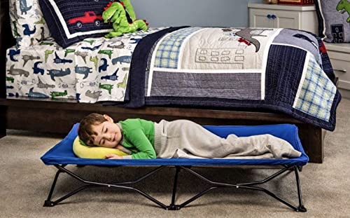 Regalo My Cot Portable Toddler Bed, Includes Fitted Sheet, Royal Blue , 48x24x9 Inch (Pack of 1)