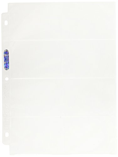 Ultra Pro 8-Pocket Platinum Page with 3-1/2″ X 2-3/4″ Pockets 100 ct.