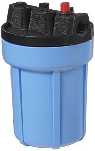 Pentair Pentek 158002 Traditional Slim Line Filter Housing, 3/8″ NPT #5 Under Sink Opaque Water Filter Housing with Pressure Relief Button, 5-Inch, Blue