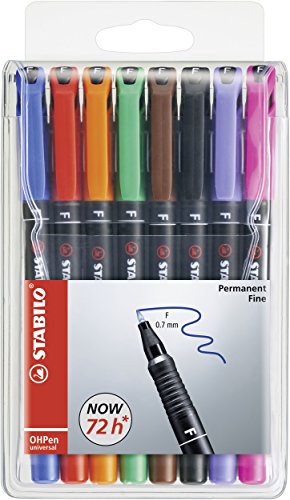 STABILO OHpen Marker Set, Set of 8, Multicolor