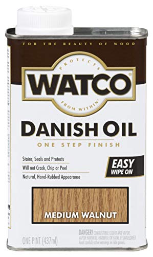 Watco 65951 Danish Oil Wood Finish, Pint, Medium Walnut