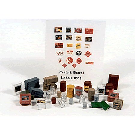 HO Crates, Kegs/Barrels (30) JLI511