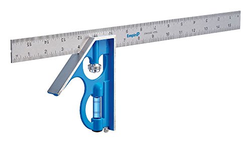 Empire Level E280 16-Inch Heavy Duty Professional Combination Square w/Etched Stainless Steel Blade and True BlueR Vial