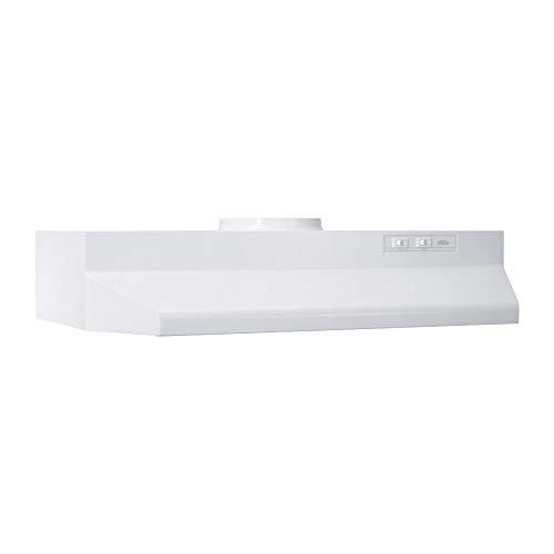 Broan-NuTone 423001 30-inch Under-Cabinet Range Hood with 2-Speed Exhaust Fan and Light, White