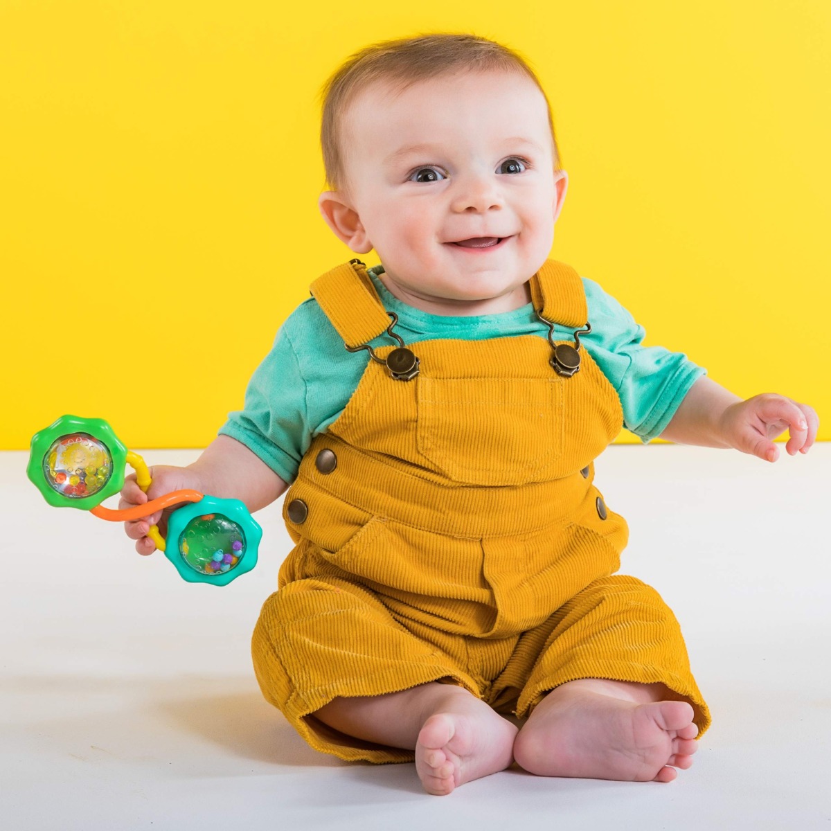 Bright Starts Rattle & Shake Barbell Toy, Ages 3 Months and Up Green | The Storepaperoomates Retail Market - Fast Affordable Shopping