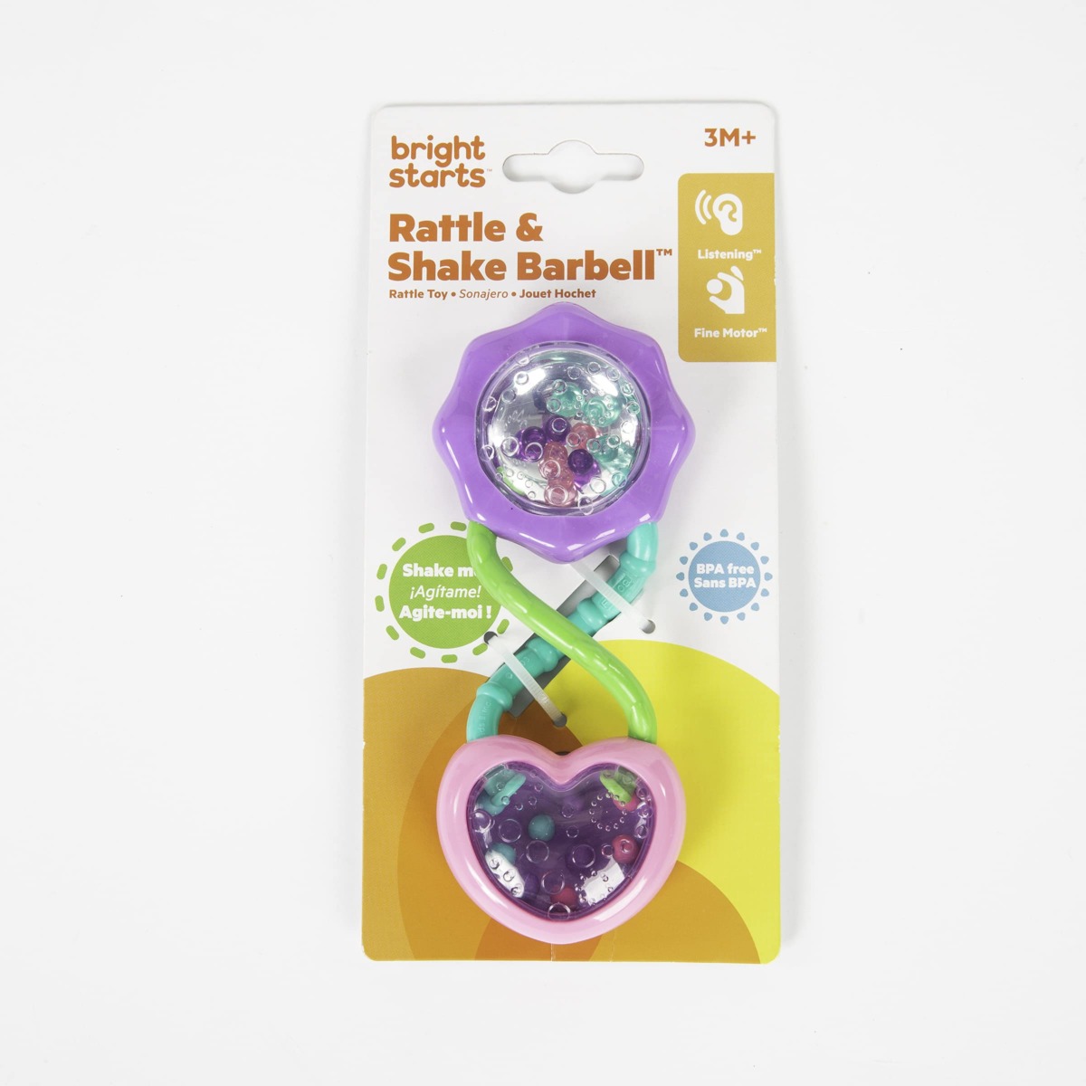 Bright Starts Rattle and Shake Barbell Toy – Pretty in Pink, Ages 3 Months + | The Storepaperoomates Retail Market - Fast Affordable Shopping