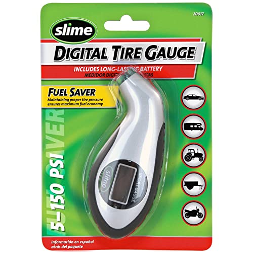 Slime 20017 5-Tire Pressure Gauge, Sport Digital Gauge, 150 PSI