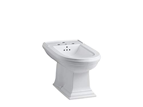 KOHLER 4886-0 Memoirs Vertical Spray Bidet with 4 Faucet Holes, Mounting Hardware Included, White