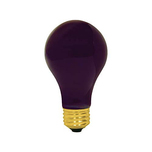 GE A19 Black Light Incandescent Light Bulb, 60-Watt Replacement, Medium Base, 1-Pack