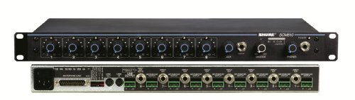Shure SCM810 Eight Channel Automatic Microphone Mixer with IntelliMix, Adjustable EQ per Channel and 48V Phantom Power, Designed Specifically for Installed Sound Applications