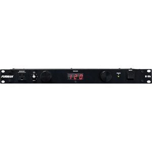 Furman M-8Dx Merit Series Power Conditioning, 15 Amp, 9 Outlets with Wall Wart Spacing, Pullout Lights, Digital Voltmeter