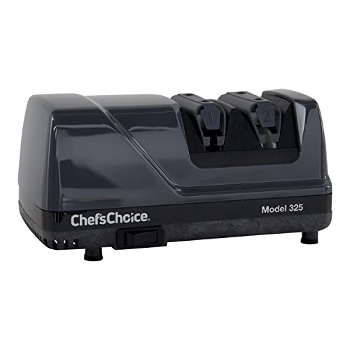 Chef’sChoice 325 Professional Diamond Hone Sharp-N-Hone Electric Kitchen Knife Sharpener NSF Certified, 2-Stage, Gray