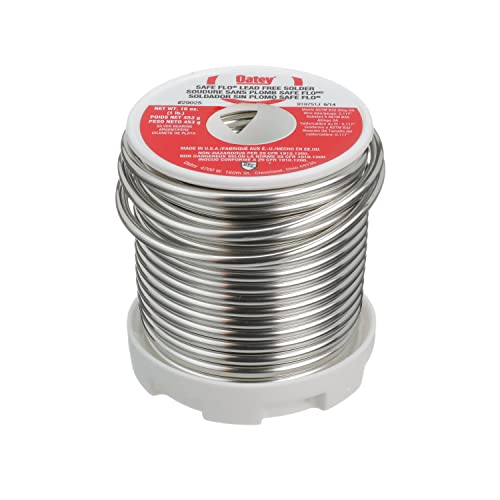 Oatey 29025 Safe-Flo Wire Solder, 1 Lb Bulk, Solid, Gray, Silver
