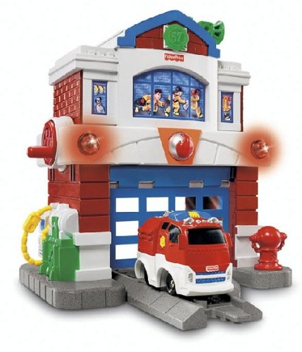 Fisher-Price GeoTrax Rail & Road System – Fire Station