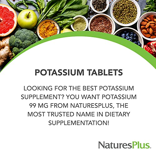 Nature’s Plus Potassium 99 mg, 90 Tablets – Supports Healthy Electrolyte Balance & Overall Well-Being – Gluten Free, Vegetarian – 90 Servings | The Storepaperoomates Retail Market - Fast Affordable Shopping