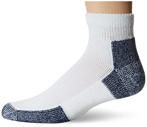 Thorlos Unisex-Adult JMX Maximum Cushion Ankle Running Socks, White, Large