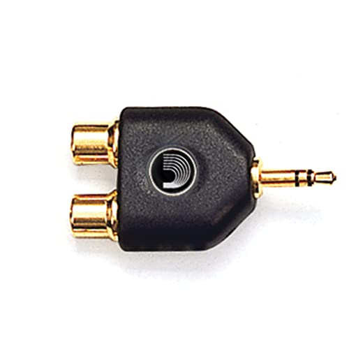 Planet Waves 1/8 Inch Male Stereo to Dual RCA Female Adapter