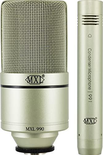 MXL 990/991 Large and Small Diaphragm Condenser Microphone Bundle