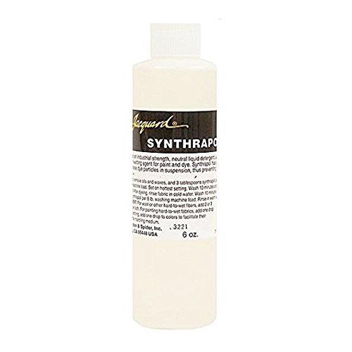 Jacquard Synthrapol Prewash and After Wash Liquid detergent for Dyed or Painted Fabrics, Industrial Strength, pH Neutral, 8 fl oz
