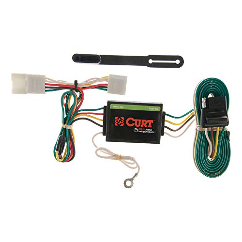 CURT 55354 Vehicle-Side Custom 4-Pin Trailer Wiring Harness, Fits Select Jeep Cherokee, Including Sport , Black