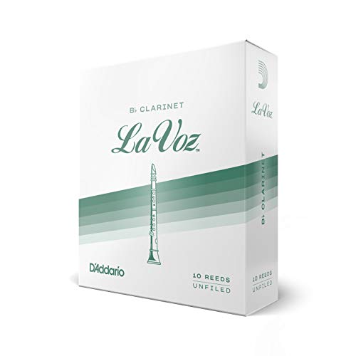 D’Addario Woodwinds La Voz Bb Clarinet Reeds, Strength Medium-Soft, 10-pack – RCC10MS