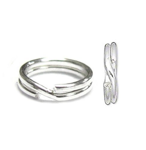 25 Sterling Silver Split Rings Charm Bead Parts 5mm
