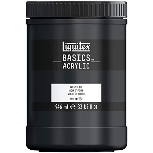 Liquitex BASICS Acrylic Paint, 946ml (32-oz) Jar, Ivory Black