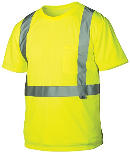 Pyramex Safety Safety safety shirts, Hi-vis Lime, Large US