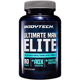 BODYTECH Ultimate Man Elite Multivitamin & Mineral Training Support Formula, 45 Servings (90 Tablets)