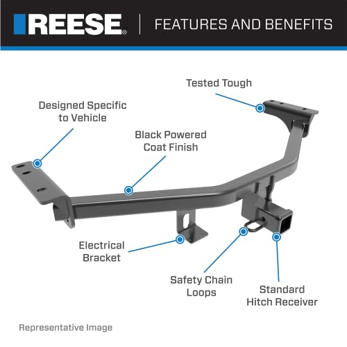 Reese 37092 Class IV Custom-Fit Hitch with 2″ Square Receiver opening, includes Hitch Plug Cover , Black | The Storepaperoomates Retail Market - Fast Affordable Shopping