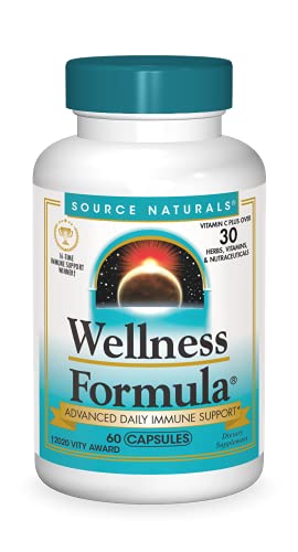 Source Naturals Wellness Formula Bio-Aligned Vitamins & Herbal Defense for Immune System Support – Dietary Supplement & Immunity Booster – 60 Capsules