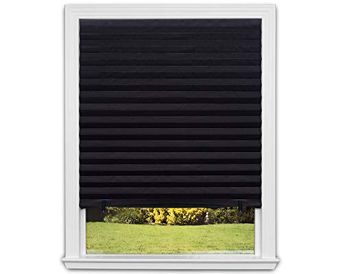 Redi Shade No Tools Original Blackout Pleated Paper Shade Black, 48 in x 72 in, 6 Pack